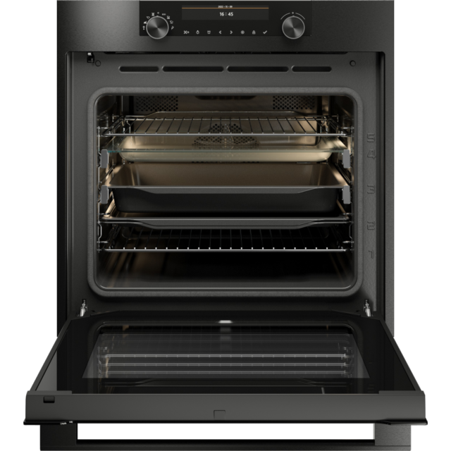Asko OP8687B 59.5cm Built In Electric Single Oven - Black Steel 