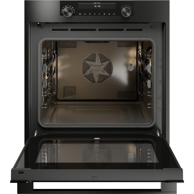 Asko OP8687B 59.5cm Built In Electric Single Oven - Black Steel 