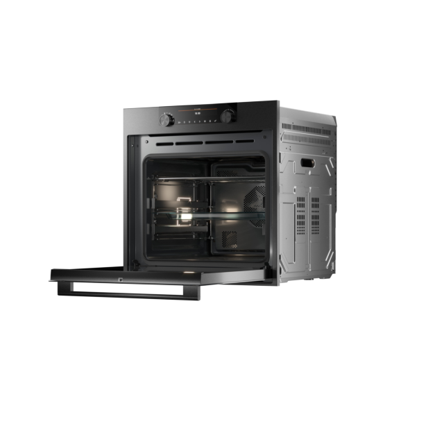 Asko OP8687B 59.5cm Built In Electric Single Oven - Black Steel 