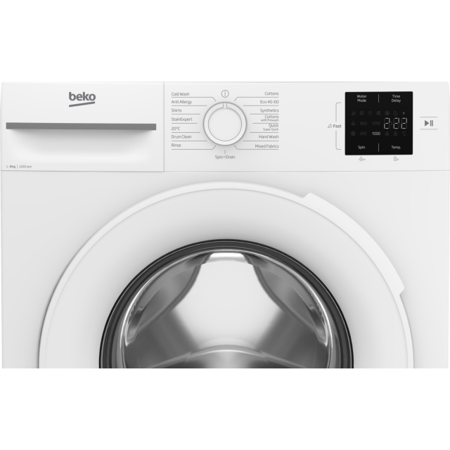 Beko BMN3WT3821W 8Kg 1200 Spin Washing Machine White