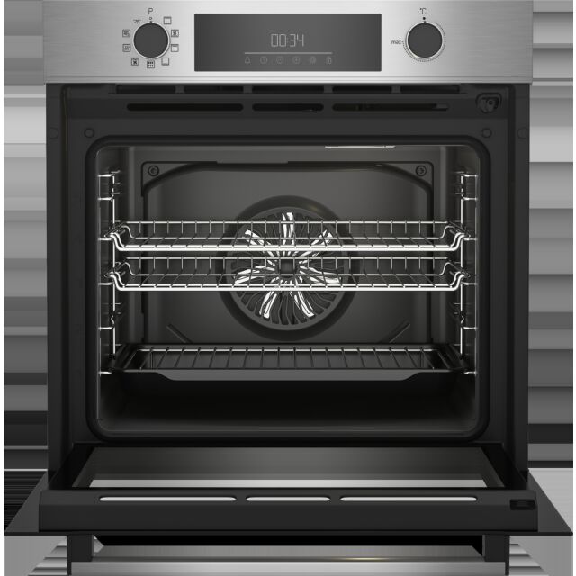 Beko CIMY92XP 59.4cm Pyrolytic Built In Electric Single Oven - Stainless Steel Stainless Steel