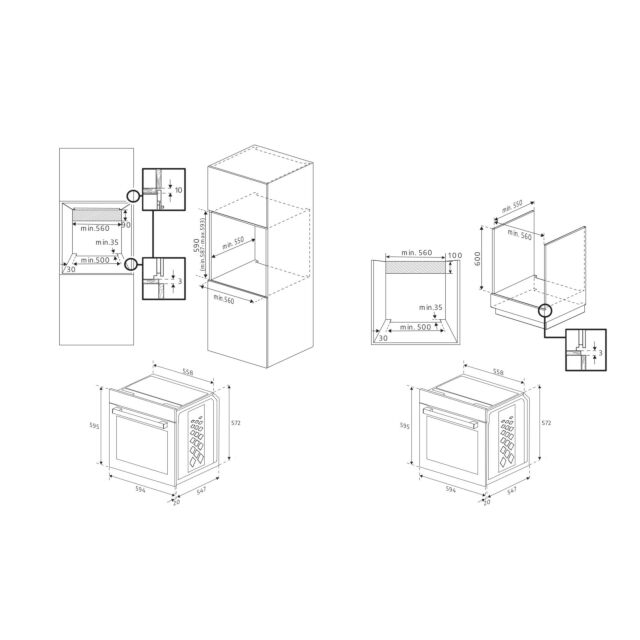 Beko CIMY92XP 59.4cm Pyrolytic Built In Electric Single Oven - Stainless Steel Stainless Steel