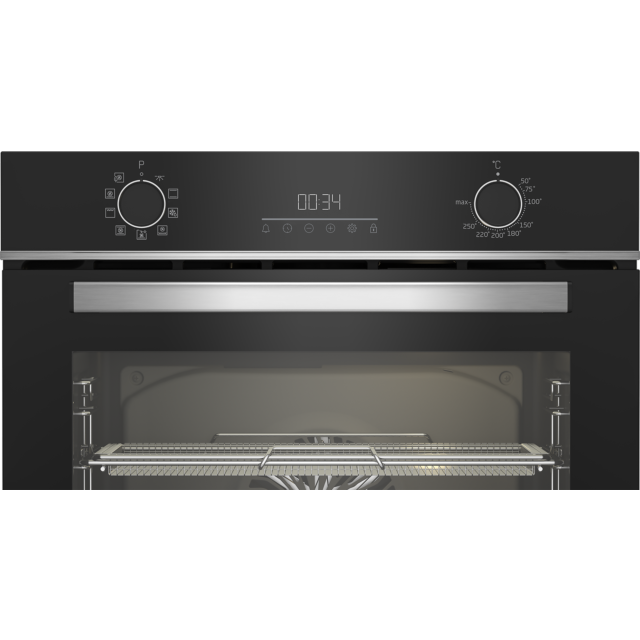 Beko CIMYA91B Single Electric Oven, Black Stainless Steel