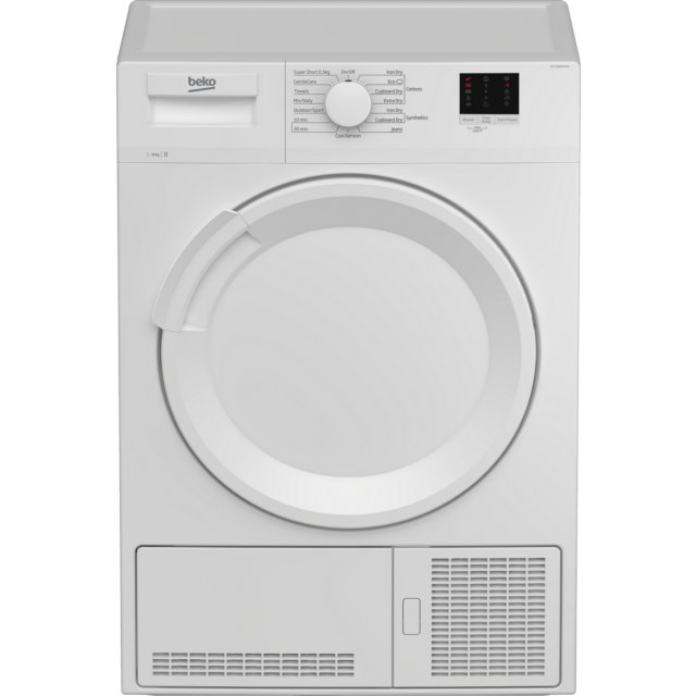 Beko DTLCE80041W 8Kg Condenser Tumble Dryer - White 