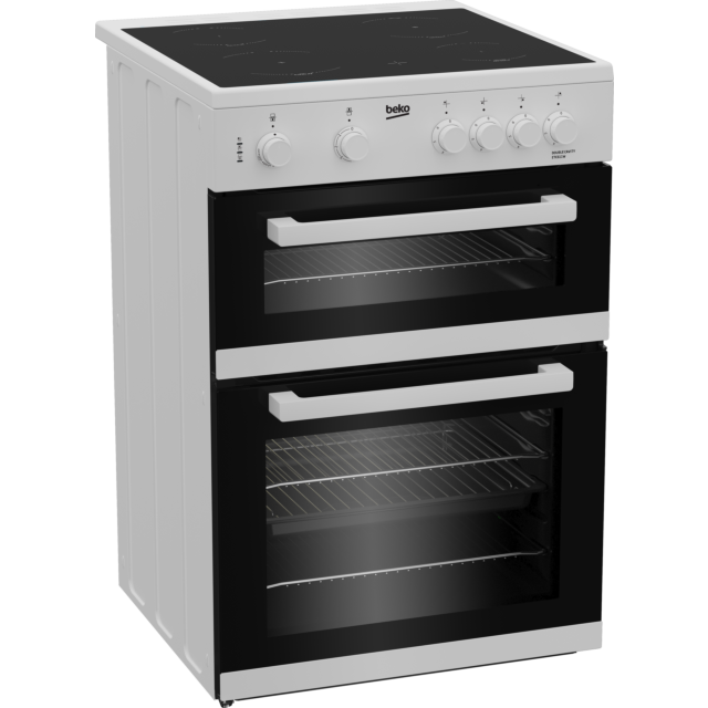 Beko ETC611W 60cm Electric Cooker with Ceramic Hob - White White