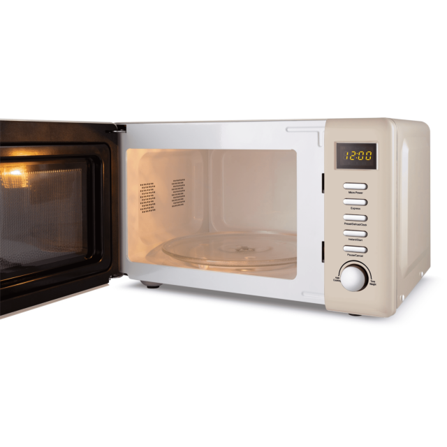 Beko MOC20200C 20L 800W Retro Compact Microwave Cream