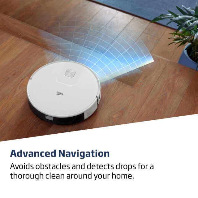 Beko VRR60314VW Robot Vacuum Cleaner - 150 Minutes Run Time - White