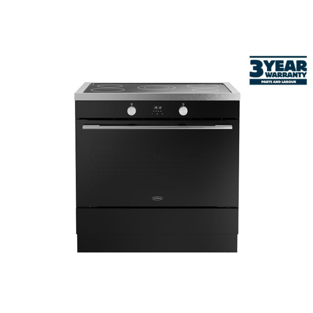Belling 444412042 90cm single cavity electric induction range cooker, 133L total cooking capacity in