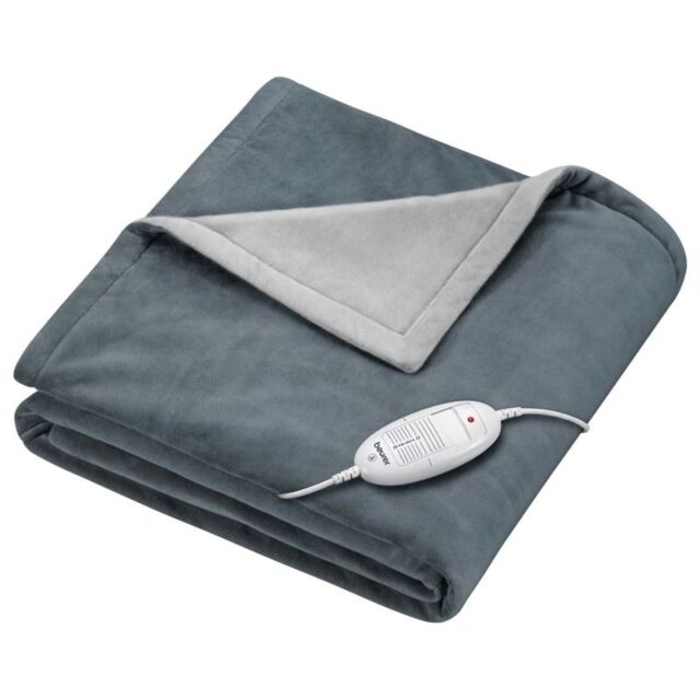 Beurer UE2107 Cosy Heated Throw 180X130cm Classic Dark Grey Dark Grey