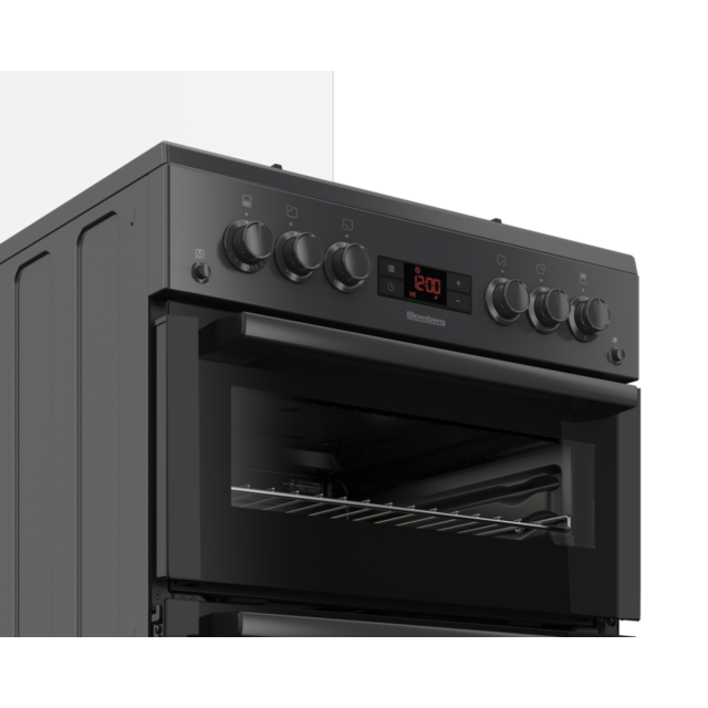 Blomberg GGN65N 60cm Double Oven Gas Cooker with Gas Hob - Anthracite