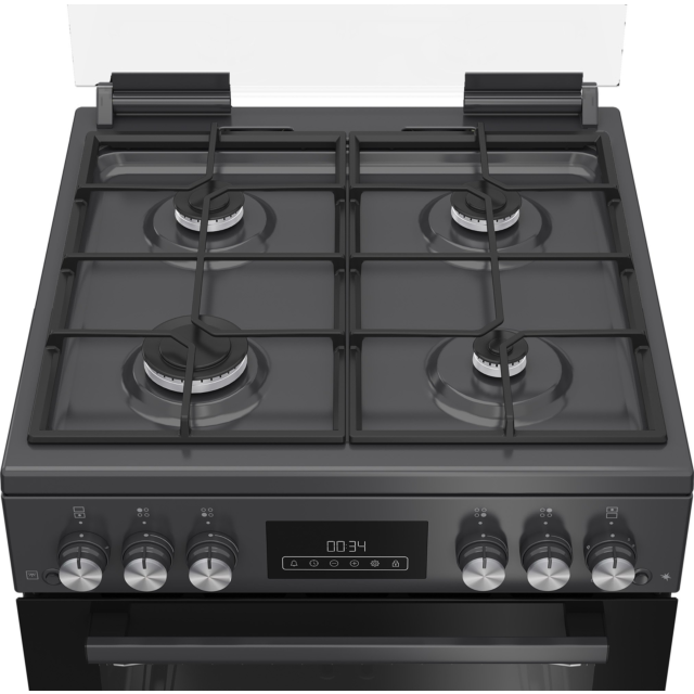Blomberg GGRN655N 60Cm Double Oven Gas Cooker With Gas Hob Anthracite