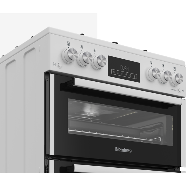 Blomberg GGRN655W 60Cm Freestanding Gas Double Oven - White White