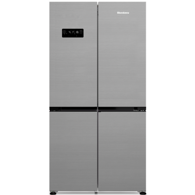 Blomberg KQD114VPX 70.5cm Dual Cooling American Style Fridge Freezer - Brushed Steel Brushed Steel