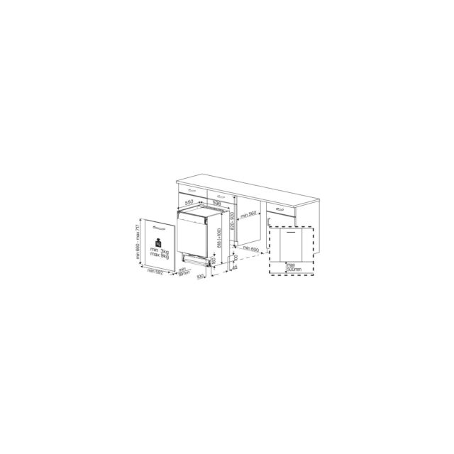 Blomberg LDV52320 Integrated Full Size Dishwasher - 15 Place Settings Stainless Steel
