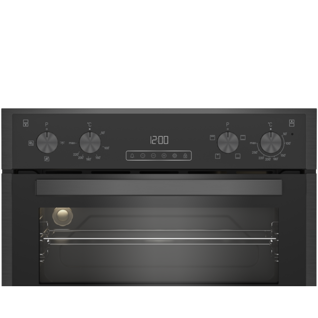 Blomberg RODN9202DX 59.4cm Built In Electric Double Oven - Dark Steel Dark Steel