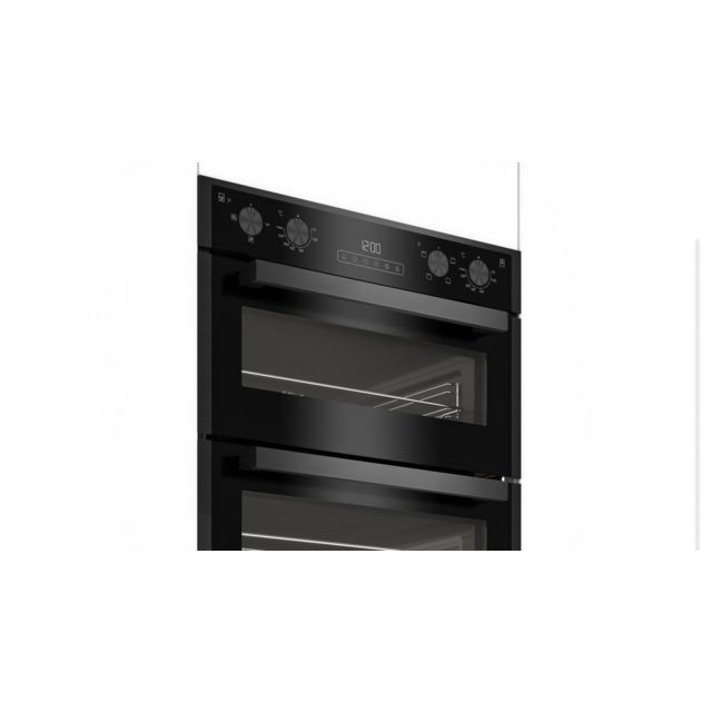 Blomberg ROTN9202DX 59.4cm Built In Electric Double Oven - Dark Steel 
