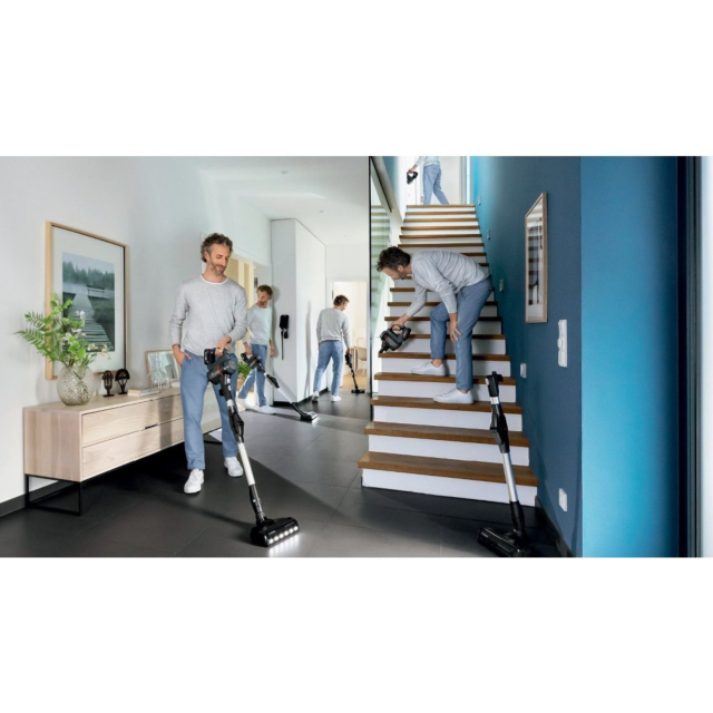Bosch BCS71HYGGB Cordless Vacuum Cleaner 60 Minutes Run Time - White/Aqua White/Aqua
