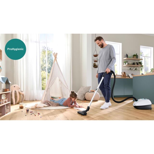 Bosch BGB41HYGGB ProHygienic Bagged Vacuum Cleaner - White