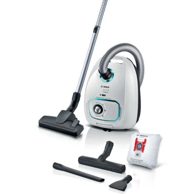 Bosch BGBS4HYGGB Serie 4 ProHygienic 600W 6kg Cylinder Vacuum Cleaner - White