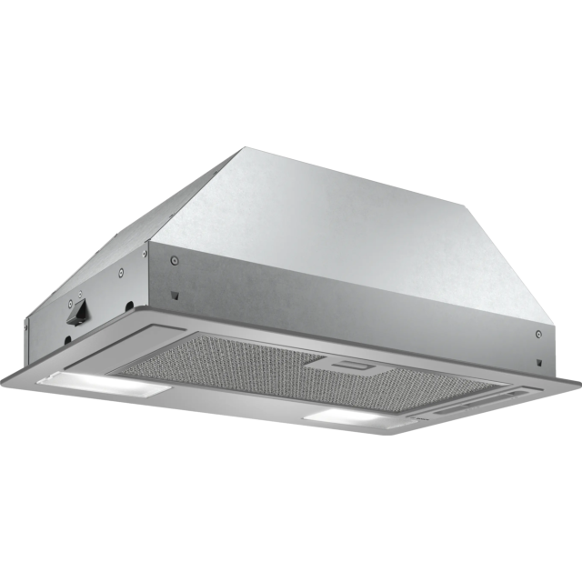 Bosch DLN53AA70B Canopy Hood – Series 2, 53cm wide, 3 speeds, LED lights, slider switch Silver