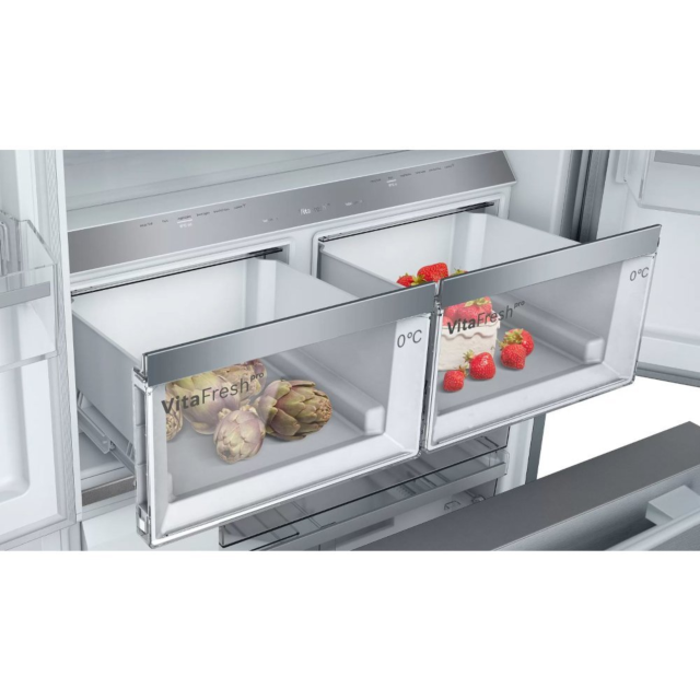 Bosch KFF96PIEP Serie | 8, French Door Bottom Freezer, Multidoor, 183 X 90.5 Cm, Easyclean Inox