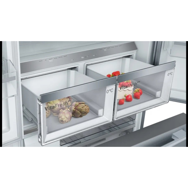 Bosch KFF96PIEP Serie | 8, French Door Bottom Freezer, Multidoor, 183 X 90.5 Cm, Easyclean Inox