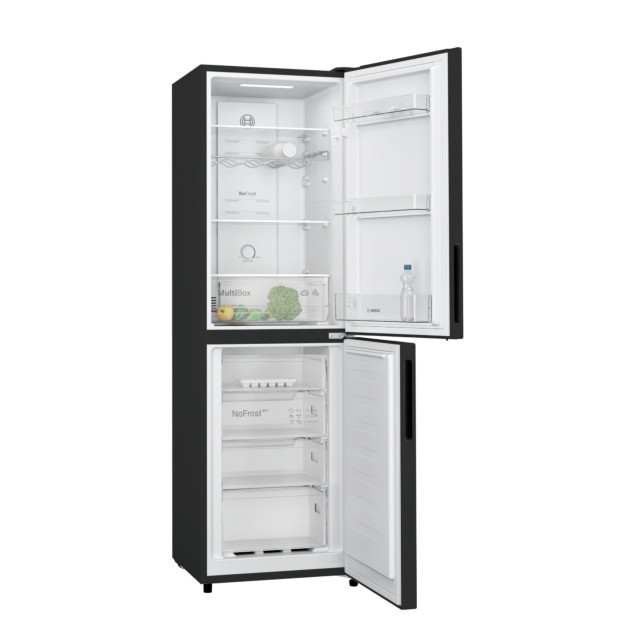 Bosch KGN27NBEAG 55cm Frost Free Fridge Freezer - Black Black