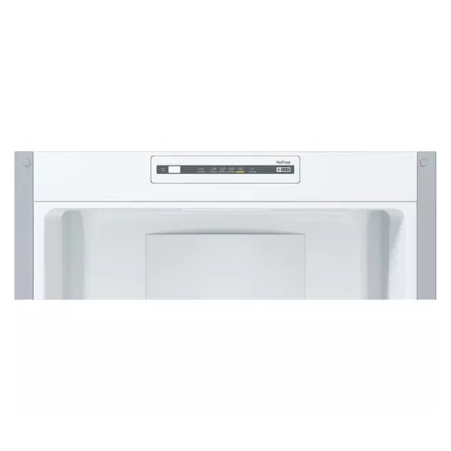 Bosch KGN34NLEAG 50/50 frost free fridge freezer with modern silver finish and efficient cooling technology.