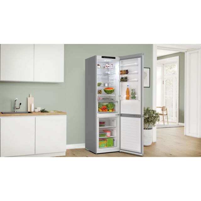 Bosch KGN392LAGG 60cm 60/40 Total No Frost Fridge Freezer - Stainless Steel Look 