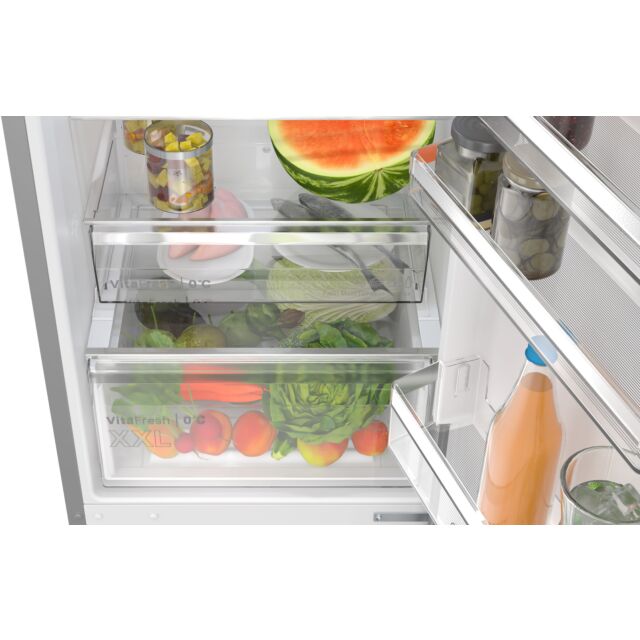 Bosch KGN392LAGG 60cm 60/40 Total No Frost Fridge Freezer - Stainless Steel Look 