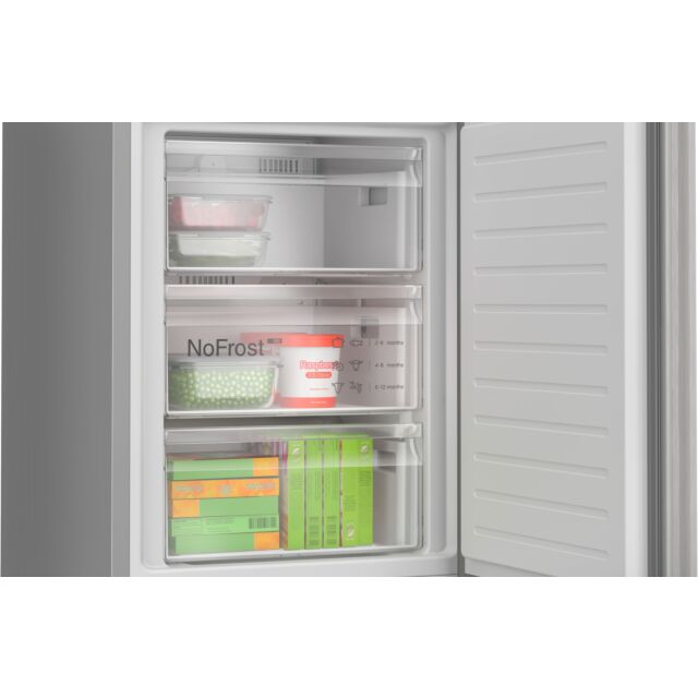 Bosch KGN392LAGG 60cm 60/40 Total No Frost Fridge Freezer - Stainless Steel Look 
