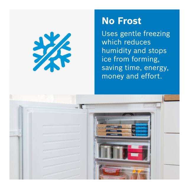 Bosch KIN85NSE0G 54.1Cm 50/50 Built-In Frost Free Fridge Freezer White