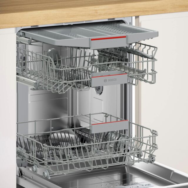 Bosch SMV6ZCX10G Built In Dishwasher 14 Place Settings Stainless Steel