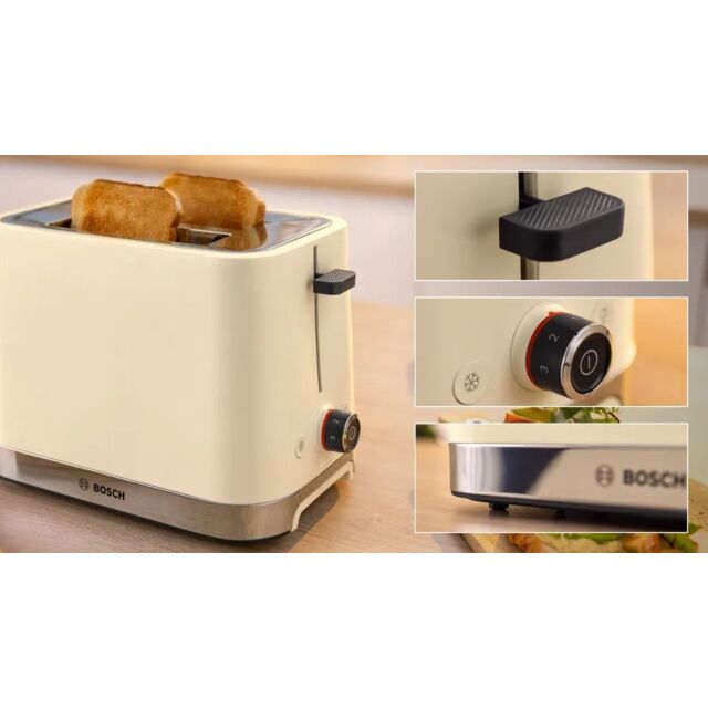 Bosch TAT4M227GB 2 Slice Toaster - Cream 