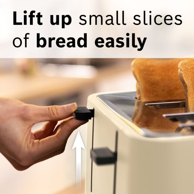 Bosch TAT4M247GB 4 Slice Toaster - Cream