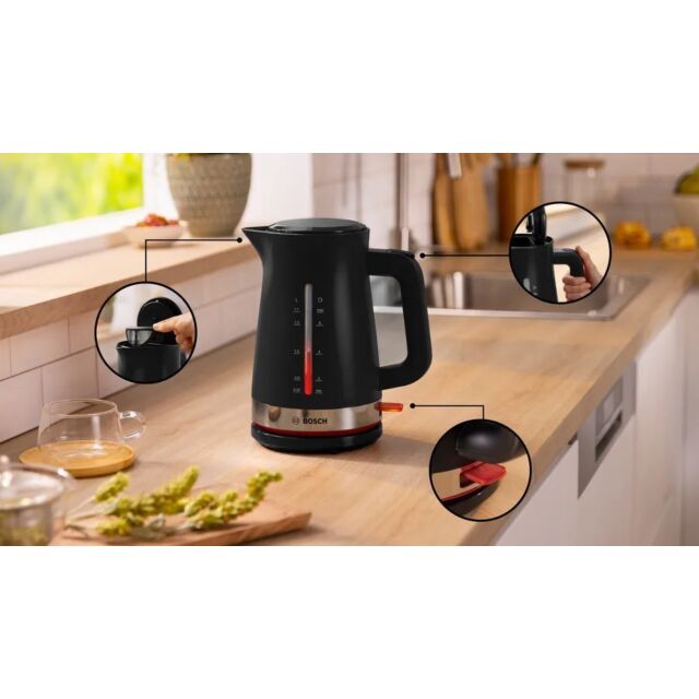 Bosch TWK4M223GB 1.7 Litres Jug Kettle - Black 