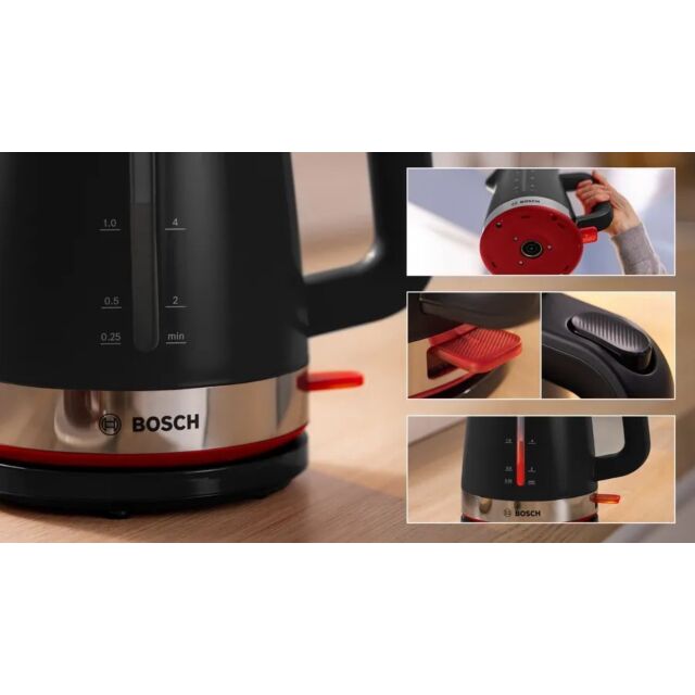 Bosch TWK4M223GB 1.7 Litres Jug Kettle - Black 