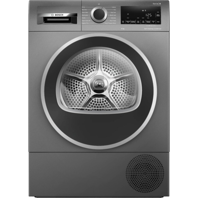 Bosch WQG245R2GB Dryer – Series 6, Capacity 9kg, Heat Pump, SelfCleaning Condenser, Hygiene Plus, Ha