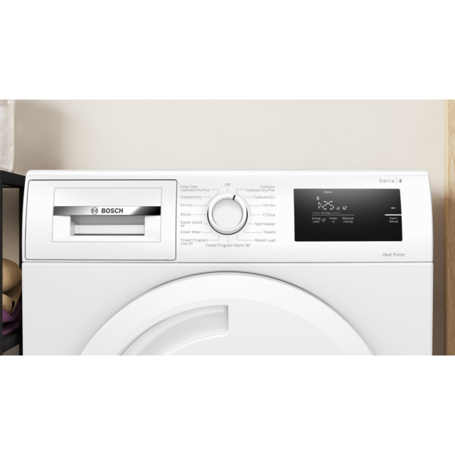 Bosch WTH84001GB Series 4 Heat pump tumble dryer 8 kg - White 