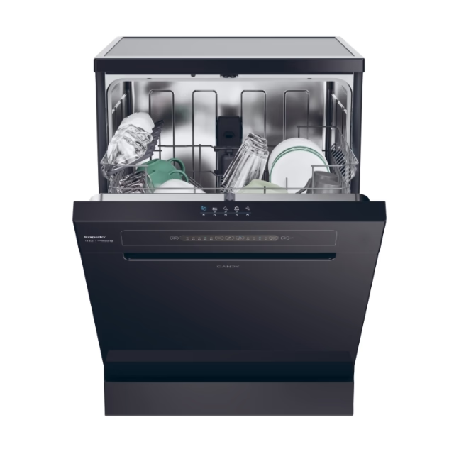 Candy CF3C9E0B-80 15 Place Settings, With Maxi Tub, 49 Min Rapid Black