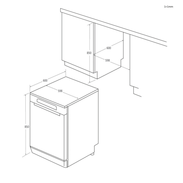 Candy Rapid? CF 3C9E0W-80 Dishwasher White 13 Settings