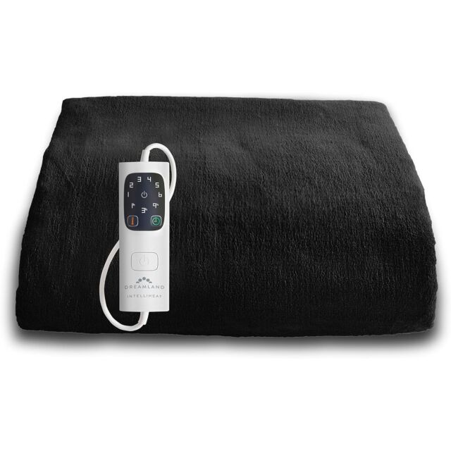 Dreamland 16769 Intelliheat Luxury Heated Throw Black