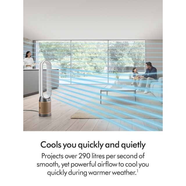 Dyson TP12 544535-01 Purifier Fan White and Gold