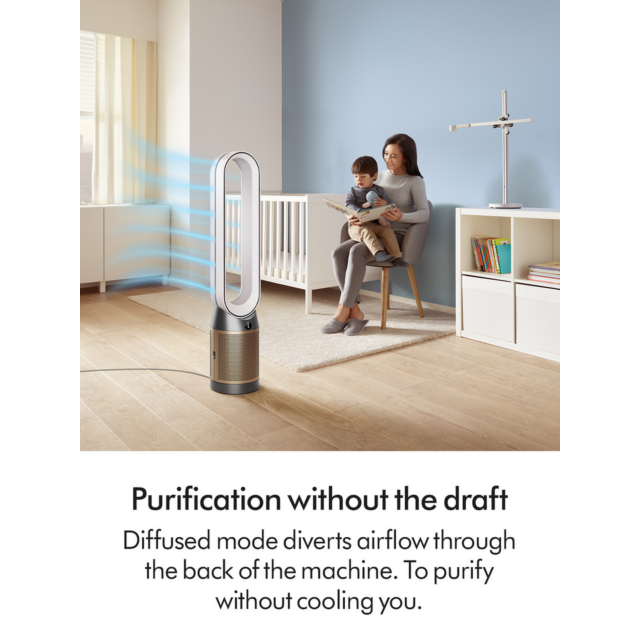 Dyson TP12 544535-01 Purifier Fan White and Gold