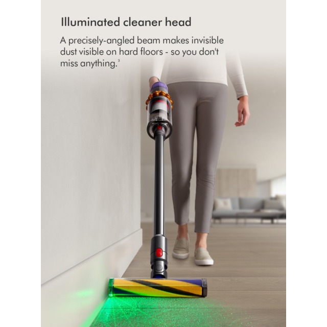 Dyson V15-2024 Cordless Vacuum - 60 Minutes Run Time Yellow/Nickel