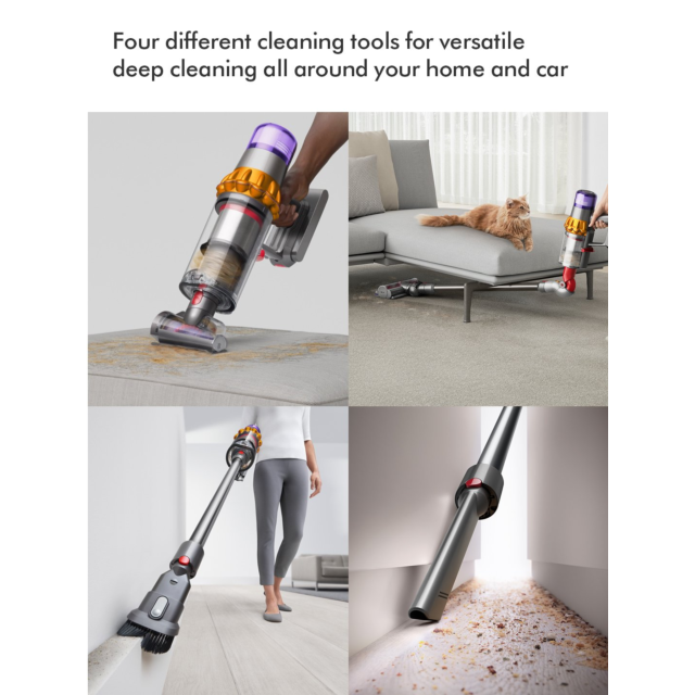 Dyson V15-2024 Cordless Vacuum - 60 Minutes Run Time Yellow/Nickel