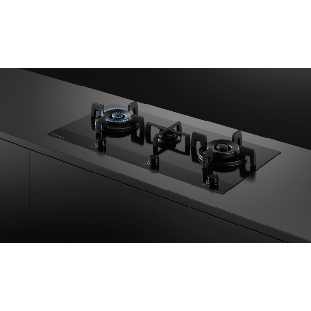 Fisher & Paykel CG903DLPGB4 90cm Gas Hob - Black Glass