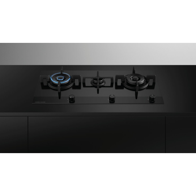 Fisher & Paykel CG903DLPGB4 90cm Gas Hob - Black Glass
