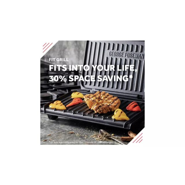 George Foreman 25810 Fit Grill Black Medium Black