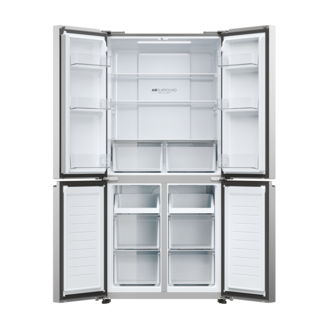 Haier HCR3818ENMM 83.3cm Total No Frost Fridge Freezer - Inox